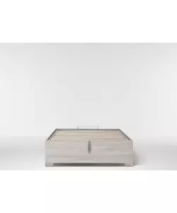 Letto piazza e mezza contenitore con piedini "bed box" olmo naturale 120x190 cm